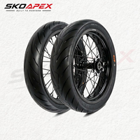 Kit de roues Supermoto Surron Ultra Bee 17 pouces, moyeu usiné CNC, pneus tubeless, ensemble de pneus pour moto électrique tout-terrain, pièces de conversion pour moto de rue