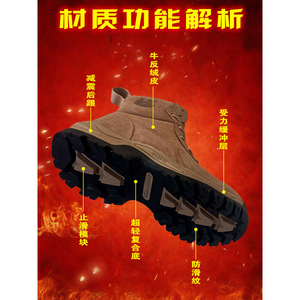 Men's Winter Snow <b>Boots</b> Thickened Warm Wool Mid Heel Front Laces Solid Color Adult Shoes - Product Image 4