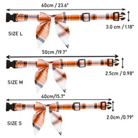 Collier pour chien en tissu doux personnalisé en tartan, avec nœud, boucle à dégagement rapide réglable, pour chiens de petites, moyennes et grandes races