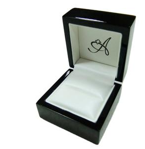 Cajas de madera de lujo para anillos, empaques de joyería, caja de madera para anillos con pintura de alto brillo - Product Image 4