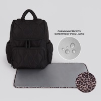 Wasserdichter Nylon-Rucksack mit Isolierfach Wickelunterlage Schnullertasche Leichter Damen-Mama-Rucksack