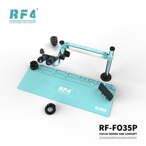 RF4 RF-FX35P-PO16 Trinoküler <span class=keywords><strong>Stereo</strong></span> <span class=keywords><strong>Mikroskop</strong></span> Kiti Lehimleme Matı LED Işık 0.5X/0.7X Objektif Lens Cep Telefonları PCB Lehimleme - Product Image 3