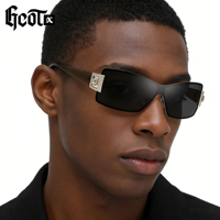DUBERY GCOTX Lunettes de soleil carrées unisexe haute couture de qualité supérieure noires polarisées UV400 sans monture pour le sport 2026