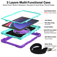 Étui de protection en silicone pour tablette PC avec support pivotant pour Samsung Galaxy Tab S10 Lite/S10 FE/S9 FE/S9 – Vente en gros