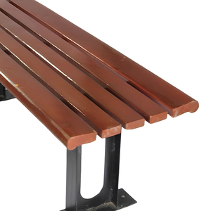 Lange Design Terrasbanken Met Metalen Basisbeugels Stijl Comfort En Duurzaamheid Tuinbank Hout Voor Gebruik Buitenshuis - Product Image 2