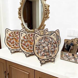Quebra-Cabeça de Madeira em Forma de Gato Colorido com 135 Peças, Impressão em Cores Completas, Cantos Quadrados, Presente Criativo para Amantes de Gatos no Dia dos Namorados - Product Image 2