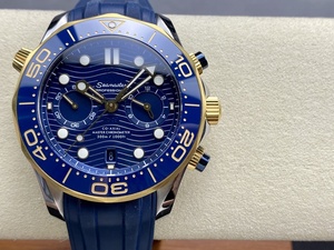Reloj Mecánico de Lujo, Super Calidad, Resistente al Agua, 44mm, Fábrica N1, Movimiento 9900, Cerámica Azul, Cronógrafo, 300m - Product Image 3