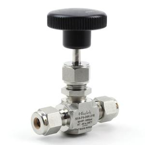 Swagelok Tipo Alta Presión 5000 PSI Acero Inoxidable 1/4 ''1/2'' OD NPT Válvula de Aguja de Capó Integral Válvula de Aguja de Ángulo Recto - Product Image 3