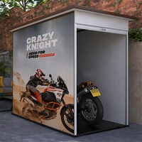 Conteneur préfabriqué pour garage de voiture et de moto, abri de stockage extérieur dans la cour