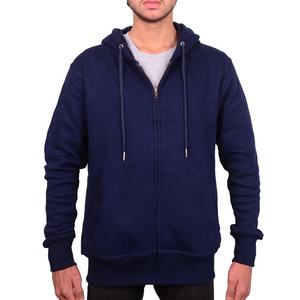 Sweat à capuche en molleton de coton 100% NuBlend pour hommes, sweat à fermeture éclair complet, motif imprimé, motif doublé, tissage tricoté, anti-rétrécissement - Product Image 1