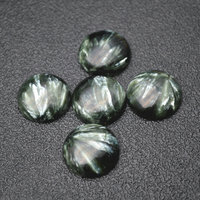 20Mm Tự Nhiên Màu Xanh Lá Cây Seraphinite Vòng Hình Dạng Cabochon Đá Quý