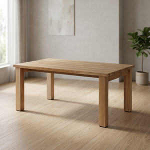 Mesa de Comedor Portátil Rectangular de Madera Maciza Ecológica, Diseño Moderno y Minimalista, Resistente al Agua, para 6 Personas, Estable para Exteriores - Product Image 3