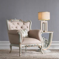 Chaise simple européenne haut de gamme en cuir et bois massif Mobilier français au design traditionnel pour la réception du salon-Canapé simple