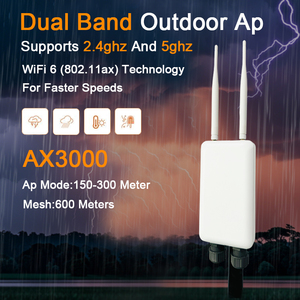 Grado Industrial Larga distancia 2,4G 5G Banda dual 3000Mbps Wifi 6 <span class=keywords><strong>Router</strong></span> IP67 Impermeable Inalámbrico Ap Punto DE ACCESO Wifi al aire libre - Product Image 2