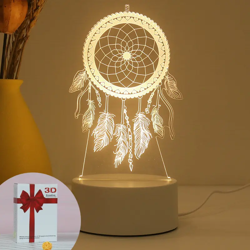 Çocuk odası kare 3D boş akrilik kapalı dekorasyon gece ışık yazılabilir DIY LED ışık akrilik not panosu