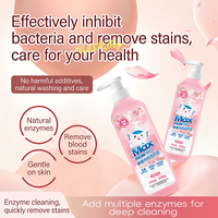 Détergent liquide pour sous-vêtements enzymatique - Écologique - 99,9% antibactérien - Élimine les taches de sang - Parfum de fleurs de cerisier - 500g