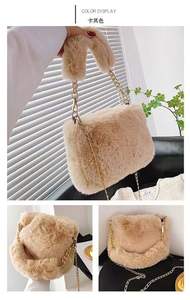 حقائب نسائية محشو فرو مزيف بأرخص سعر مبيع بالجملة من المصنع حقيبة مزيفة للتسوق ممثل - Product Image 4