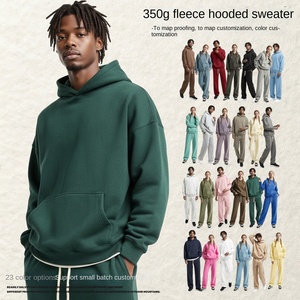 Nuova Felpa con Cappuccio da Uomo <span class=keywords><strong>2026</strong></span>, Spessa e Morbida, Stile Americano Trendy, Set con Cappuccio da 350g per Uomo - Product Image 1