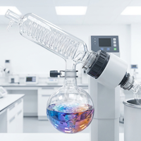 Évaporateur rotatif de laboratoire, vitesse réglable, contrôle numérique de la température, condenseur haute efficacité, distillation de solvants