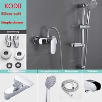 Gun Grey Fine Cuivre Bain Douche Interrupteur Laiton Mitigeur Hôtel Maison Salle De Bains Mitigeur Soft & Rain Spray Pattern