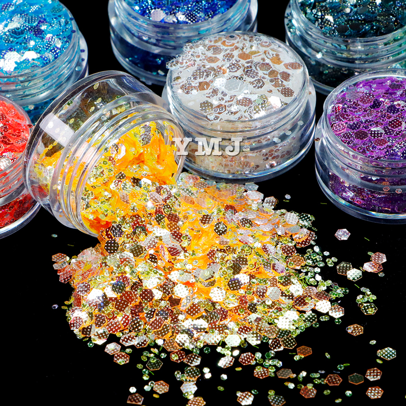 Opal White Chunky Glitter Mix Iridescent
