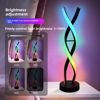 Lumière d'ambiance spirale LED RGB pour bureau, synchronisation musicale, télécommande via application, art moderne pour chambre, décoration intérieure, salle de jeux, CE RoHS