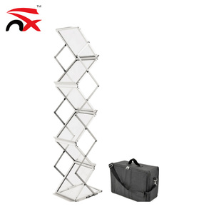 Bán Buôn A4 Kích Thước Khung Nhôm Brochure Hiển Thị Đứng Gấp Catalogue Chủ Brochure Đứng - Product Image 5