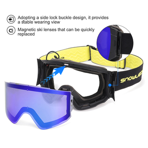 Lunettes <span class=keywords><strong>de</strong></span> <span class=keywords><strong>ski</strong></span> cylindriques <span class=keywords><strong>OTG</strong></span> anti-buée à large champ <span class=keywords><strong>de</strong></span> vision avec logo personnalisé et protection nasale pour sports d'hiver en extérieur - Product Image 3