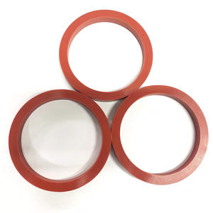 맞춤형 비표준 평평한 빨간 실리콘 고무 EPDM NBR NR 고품질 절단 성형 O 링 씰링 가스켓 Juqian 브랜드 - Product Image 3