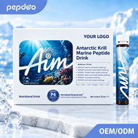 OEM ODM Peptide Marin de Krill de l'Antarctique Liquide Oral Soutien Santé Cœur Cerveau Bien-être Cardiovasculaire Marque Privée 25ml X7