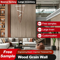Panneaux muraux en PVC imitation bois de bambou-charbon, modernes, imperméables, insonorisants, décoratifs, pour hôtels, vente en gros d'usine