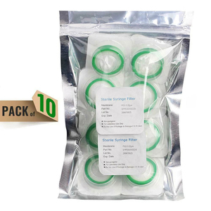 일회용 멸균 주사기 필터 0.22/0.45m-PP 하우징 ISO9001 인증 실험실용 친수성/소수성 1년 보증 대량 - Product Image 6