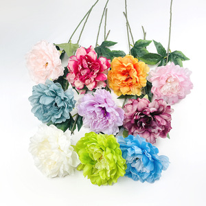Wholesale Manufacturer <b>Artificial</b> French <b>Peony</b> Flowers 60cm Silk Flower Home Decor Wedding Props - Product Image 3