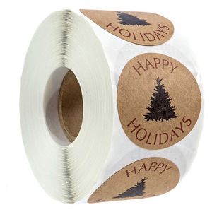2026 Beliebte Runde Kraftpapier Dankeschön-Aufkleber Lebensmittel Backwaren Geschenk-Etiketten Bedruckbar mit 30 Arten von Dankeschön-Logo-Aufklebern - Product Image 4