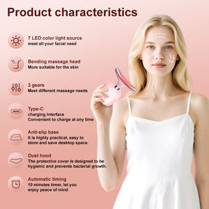 Nuevo Masajeador Facial y de Cuello con 4 Modos, Luz de 7 Colores, Vibración Cálida, Dispositivo de Lifting Facial, Masajeador de Belleza Adecuado para Mujeres - Product Image 2