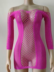 <span class=keywords><strong>TZ101</strong></span> Neues Produkt Sexy Netzstrumpfhose mit Strasssteinen Verzierte Kristall-Langarmstrümpfe Kleid - Product Image 6