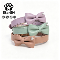 Collier pour chien Morandi Bow Style Princesse en Cuir PU pour Chats et Chiens Toutes Saisons – Fournitures pour Animaux de Compagnie Transfrontalières Très Vendues