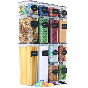 Haixing <span class=keywords><strong>14PCS</strong></span> trái cây trong suốt Rau khô thực phẩm nhà bếp đựng thức ăn Organizer nhựa kín thực phẩm lưu trữ <span class=keywords><strong>container</strong></span> Set - Product Image 1