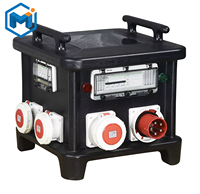 Tableaux de distribution mobiles extérieurs triphasés Alimentation électrique temporaire 32Amp Plug Distribution Box Board Vide Box