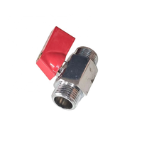 Vanne à boisseau sphérique personnalisée, manuelle, 2 voies, pour gaz et eau, double filetage mâle, mini, en bronze poli, 1/2''-4''