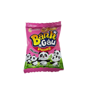 Peony Bear Strawberry Cream Cake Biscuits by Vithaico Vietnam Delicious Crispy Cookies Sweet Snack Pack 24g Wholesale Supply - Product Image 1