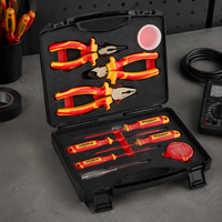 Kit d'outils manuels OEM de haute précision certifié VDE, norme de sécurité 1000V, 1 an de garantie, acier au chrome-vanadium, étui de rangement rigide