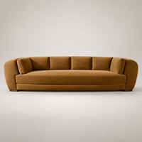 Ensemble de salon personnalisable avec fauteuil lounge, table basse noire et canapé caramel pour villas privées et entrepreneurs commerciaux