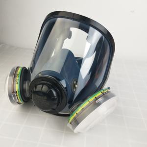 CE <span class=keywords><strong>Respirator</strong></span> wajah penuh, masker Gas pencegah asap debu, lapisan kimia anti-radiasi untuk semprot otomotif - Product Image 4