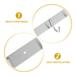 Crochets muraux réglables en acier inoxydable, robustes et étanches, pour serviettes, salle de bain et cuisine, installation par perçage - Product Image 6