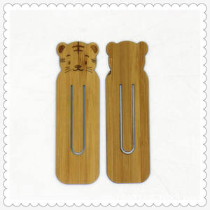 Segnalibri di bambù 4 "segnalibri creativi di bambù a forma di animale in bambù regalo di bambù - Product Image 6