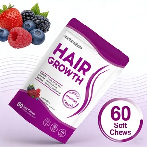 Compléments alimentaires pour la croissance des <span class=keywords><strong>cheveux</strong></span>, en forme de gommes à mâcher, exportation transfrontalière, 60 gommes à mâcher, vente directe d'usine, support OEM - Product Image 1