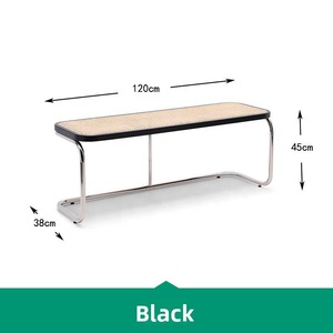 <span class=keywords><strong>Banc</strong></span> <span class=keywords><strong>en</strong></span> rotin nordique créatif pour <span class=keywords><strong>entrée</strong></span>, chambre, bout de lit, maison d'hôtes, avec structure métallique simple et moderne, tabouret à chaussures - Product Image 6