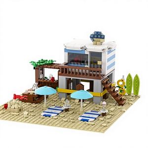 Set de Construcción MOC4068 de 560 Piezas, Diseño Creativo de Playa de Verano, Bloques de Construcción Arquitectónicos de Plástico, Juguete Educativo de Ensamblaje para Mayores de 14 Años - Product Image 1