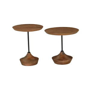 Table d'appoint élégante en bois massif naturel, meuble de salon, table d'appoint en bois durable pour canapé, table basse d'angle - Product Image 5